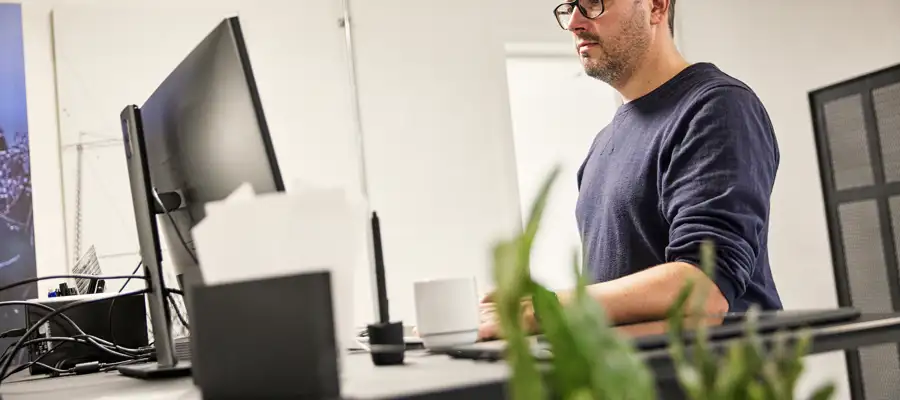 Søren fra Ørskovgruppen arbejder